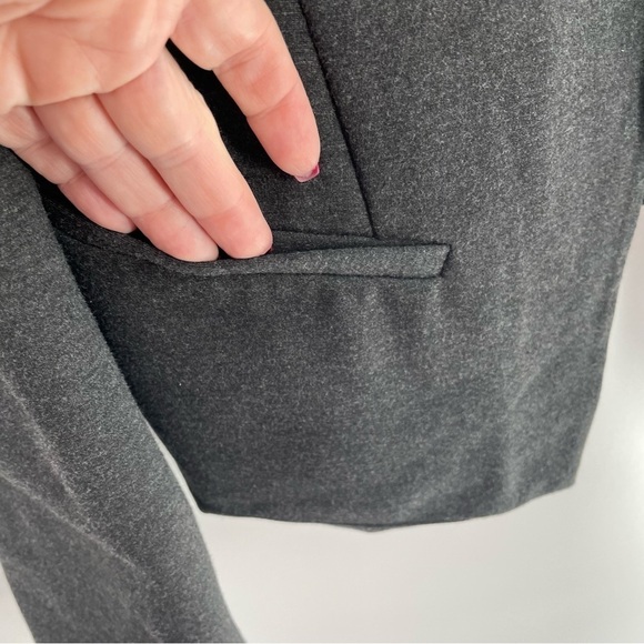 Mario Serrani Italian Long Sleeve Open Lined Faux Pocket Jacket Blazer Office - Picture 6 of 10